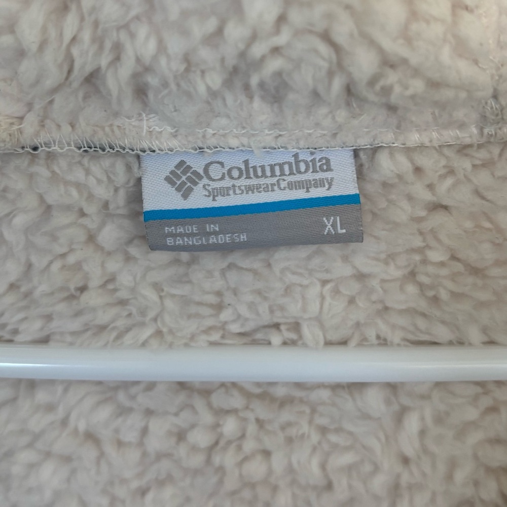 Columbia Houndstooth Zip-Up Fleece Jacket with Hood - Picture 3 of 4
